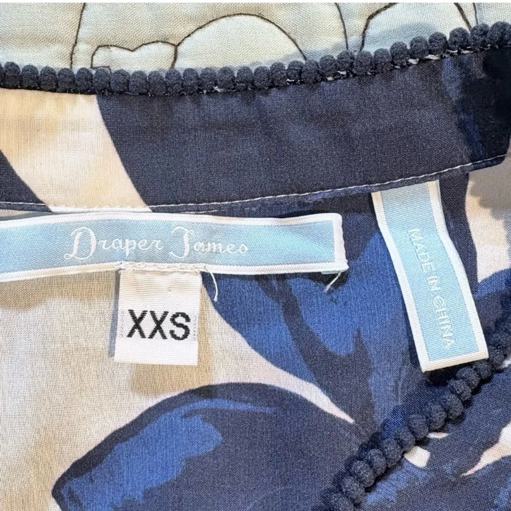 Draper James Sea Pines Cotton Silk Floral Tie Waist Cover Up Pockets XXS💚